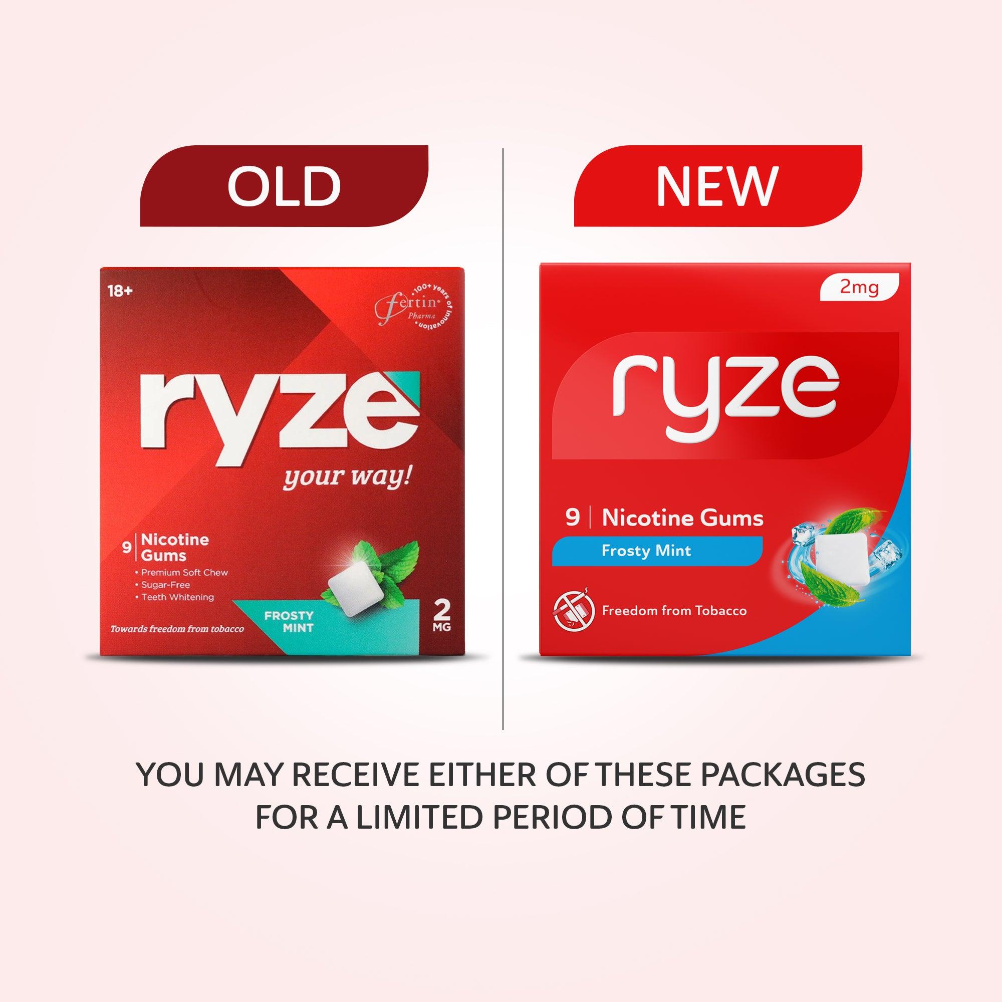 RYZE Gums - Frosty Mint Flavor